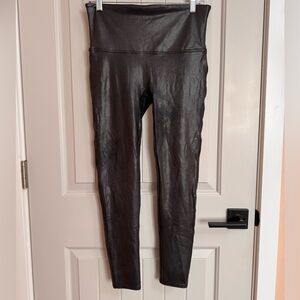 SPANX Faux Leather Black Leggings